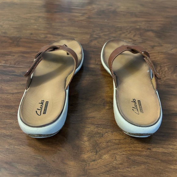 Clarks Leather Slide Sandals - Picture 3 of 6